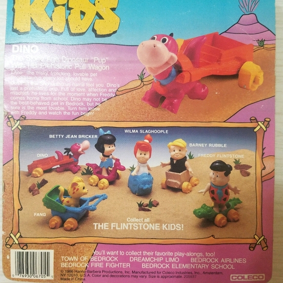 Vintage 1986 The Flintstones Kids "Dino" Figure - Picture 2 of 2